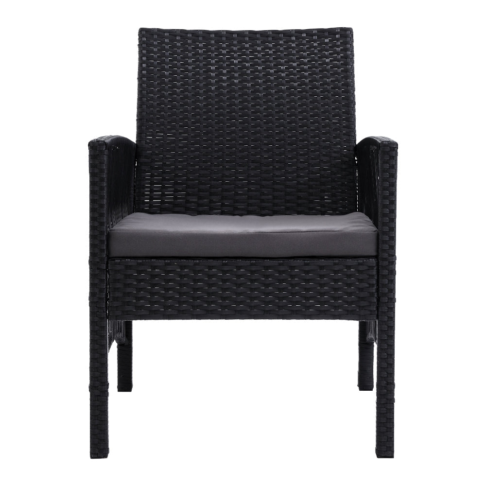 2Pc Outdoor Dining Chairs Patio Furniture Wicker Lounge Chair Garden