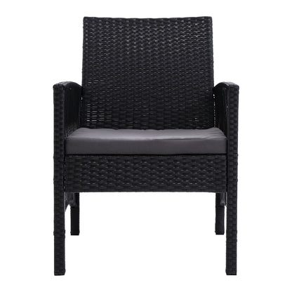 2Pc Outdoor Dining Chairs Patio Furniture Wicker Lounge Chair Garden
