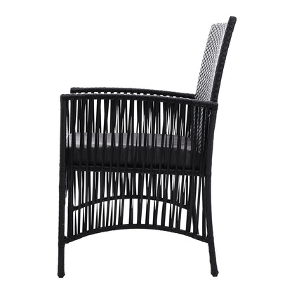 2Pc Outdoor Dining Chairs Patio Furniture Wicker Lounge Chair Garden