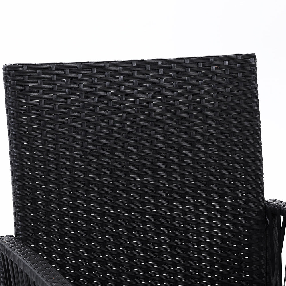 2Pc Outdoor Dining Chairs Patio Furniture Wicker Lounge Chair Garden