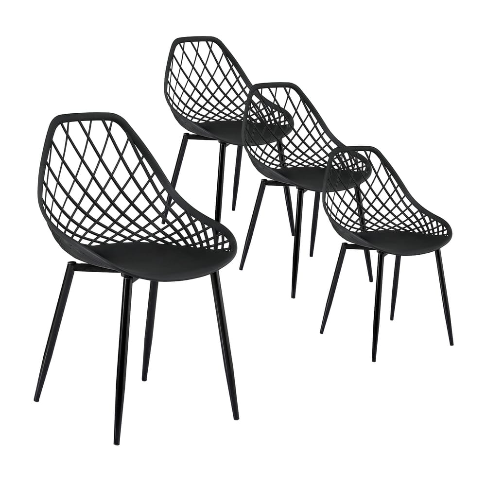 Outdoor Dining Chairs Black Lounge 40.5x48x83.5cm