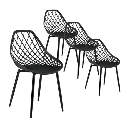 Outdoor Dining Chairs Black Lounge 40.5x48x83.5cm