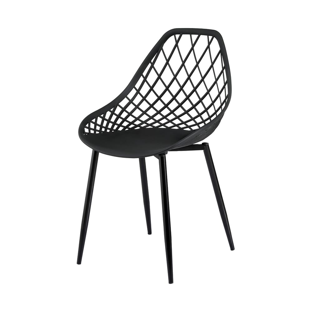 Outdoor Dining Chairs Black Lounge 40.5x48x83.5cm