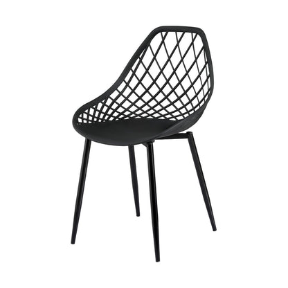 Outdoor Dining Chairs Black Lounge 40.5x48x83.5cm