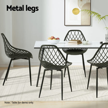 Outdoor Dining Chairs Black Lounge 40.5x48x83.5cm