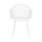 4PC Outdoor Dining Chairs PP Lounge Chair Patio Furniture Garden White