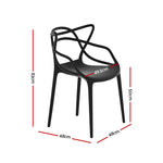 4Pc Outdoor Dining Chairs Pp Portable Stackable Chair Patio Furniture