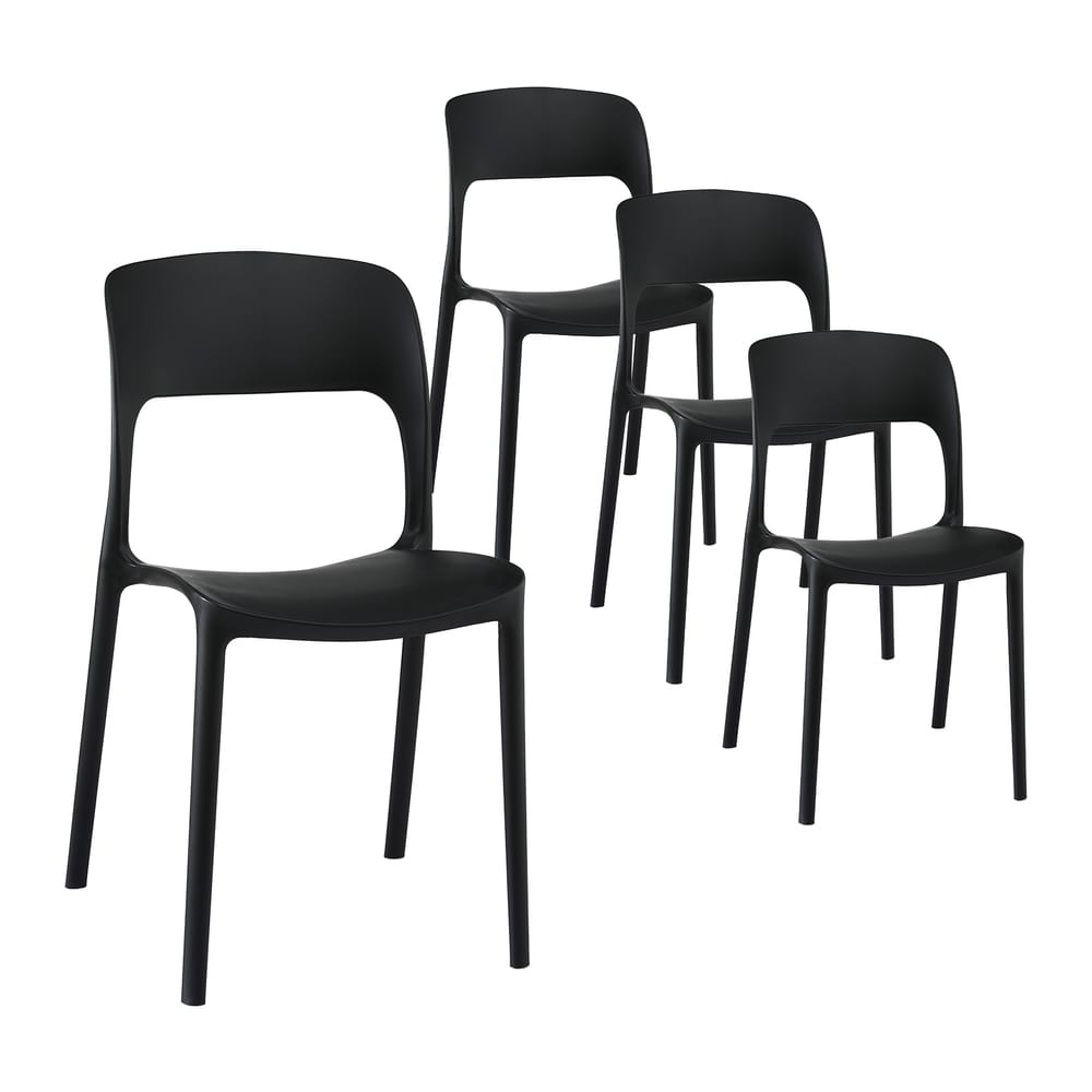 Outdoor Dining Chairs Stackable Black king
