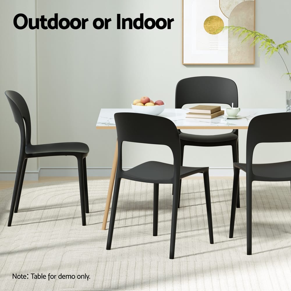 Outdoor Dining Chairs Stackable Black king