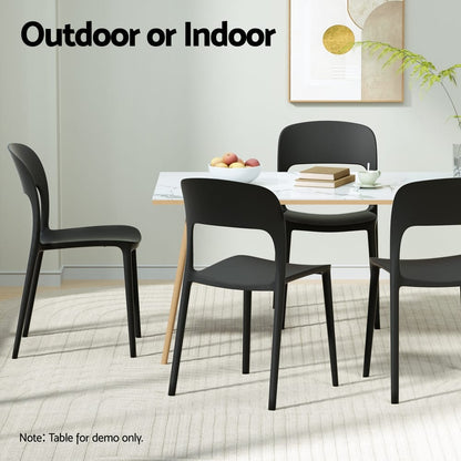 Outdoor Dining Chairs Stackable Black king