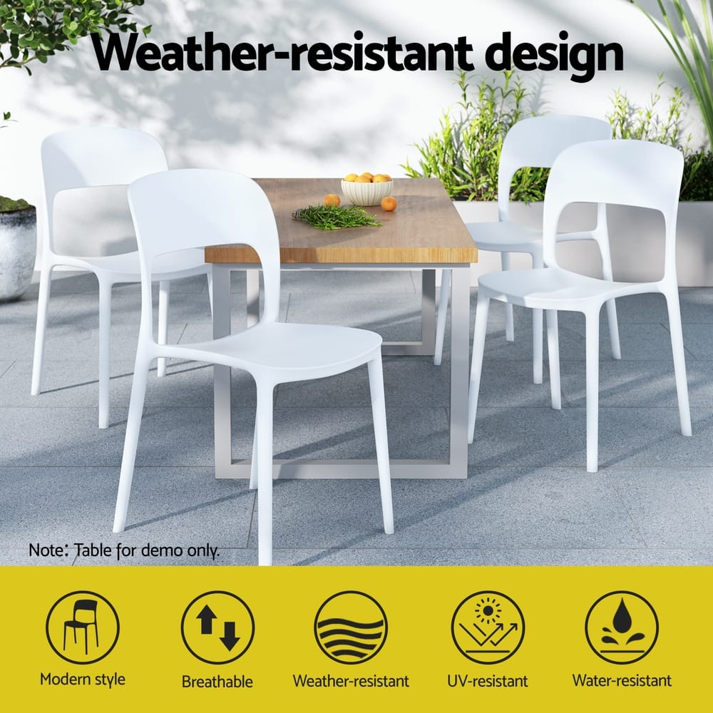 Outdoor Stackable Chairs White king