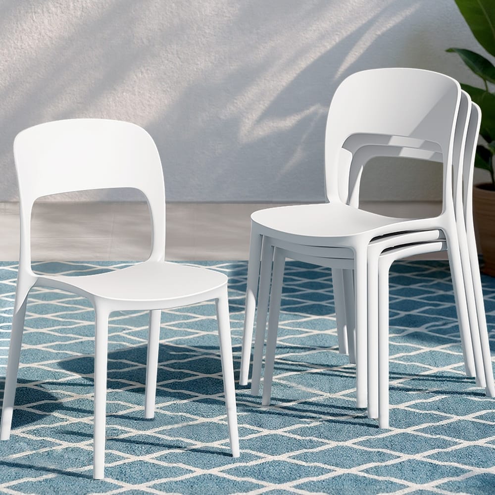 Outdoor Stackable Chairs White king
