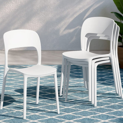 Outdoor Stackable Chairs White king