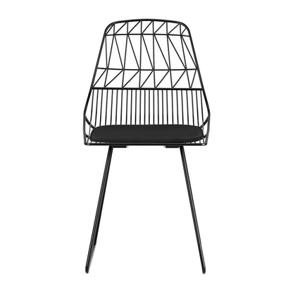 2Pc Outdoor Dining Chairs Steel Lounge Chair Patio Garden Furniture
