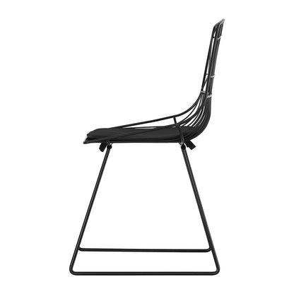 2Pc Outdoor Dining Chairs Steel Lounge Chair Patio Garden Furniture