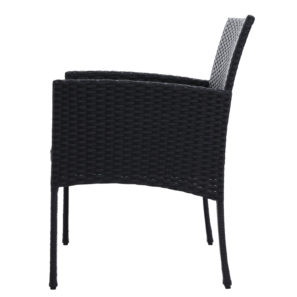 2Pc Outdoor Dining Chairs Patio Furniture Rattan Lounge Chair Xl Ezra