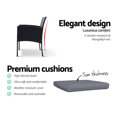 2Pc Outdoor Dining Chairs Patio Furniture Rattan Lounge Chair Xl Ezra
