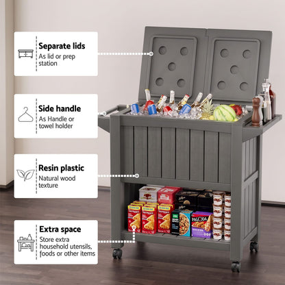 Outdoor Storage Cabinet Box 102x43.5x83cm