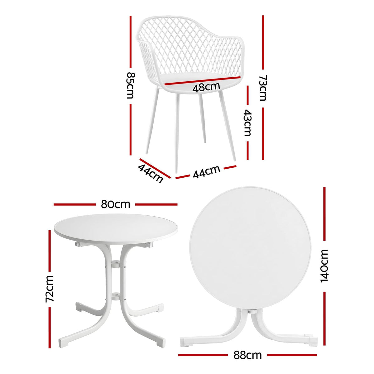 Outdoor Dining Set White King