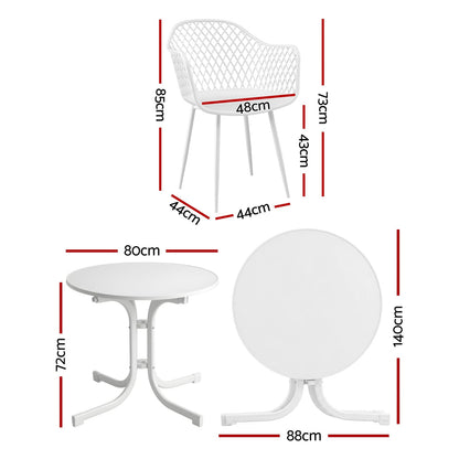 Outdoor Dining Set White King