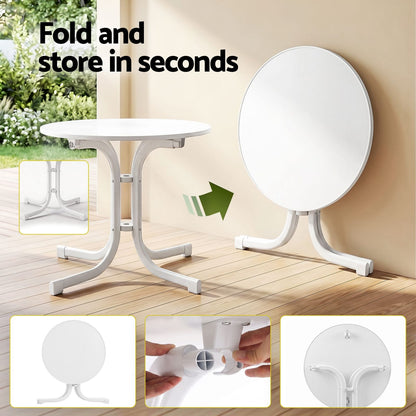 Outdoor Dining Set White King