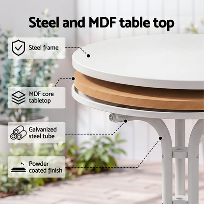 Outdoor Dining Set White King