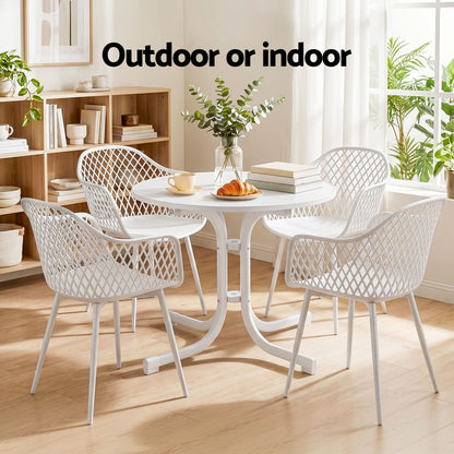 Outdoor Dining Set White King