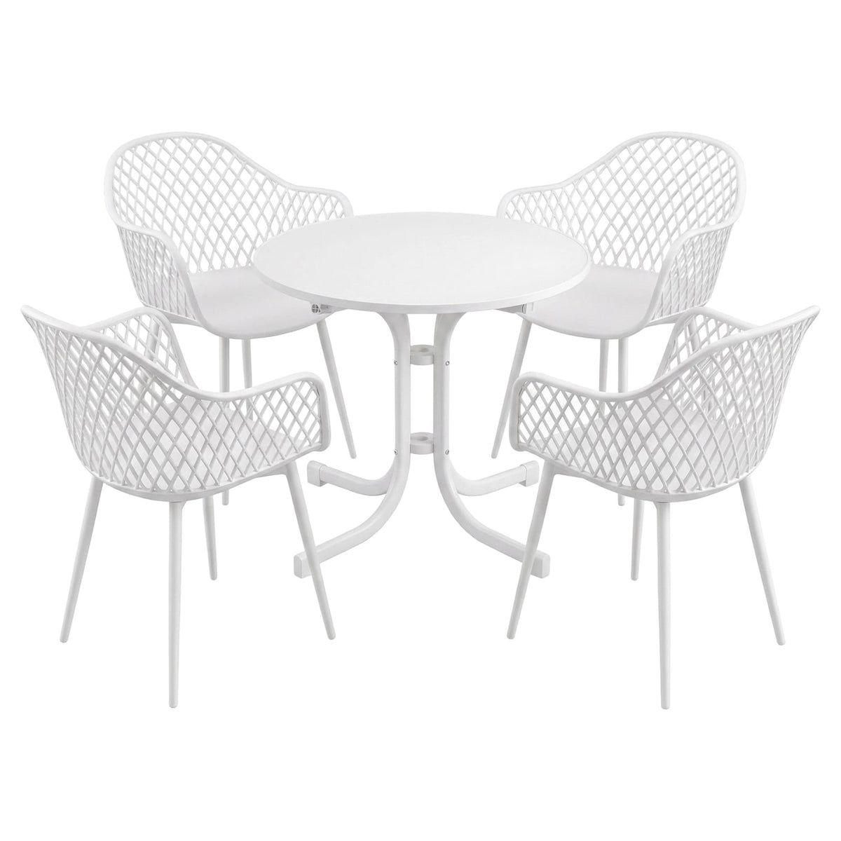 Outdoor Dining Set White King
