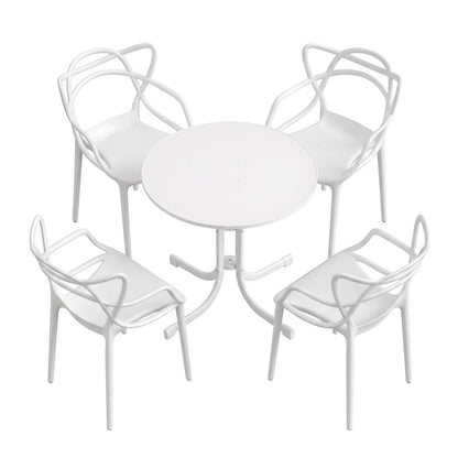 Outdoor Dining Set White King Size