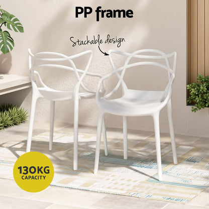 Outdoor Dining Set White King Size