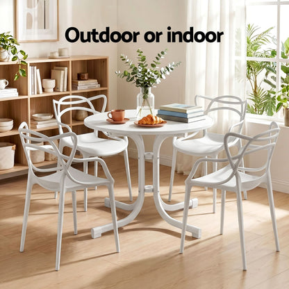 Outdoor Dining Set White King Size