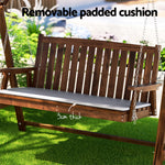 Wooden Swing Chair Garden Bench Canopy 3 Seater Outdoor