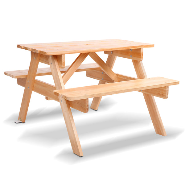  Durable Kids Outdoor Picnic Bench Set - Wooden