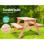 Durable Kids Outdoor Picnic Bench Set - Wooden