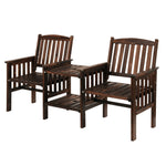 Garden Bench Chair Table Loveseat Wooden Outdoor Furniture Patio Park Charcoal