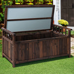 Outdoor Storage Box Wooden Garden Bench Chest Toy Tool Sheds Furniture