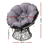 Outdoor Chairs Outdoor Furniture Papasan Chair Wicker Patio Garden Grey