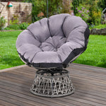 Outdoor Chairs Outdoor Furniture Papasan Chair Wicker Patio Garden Grey