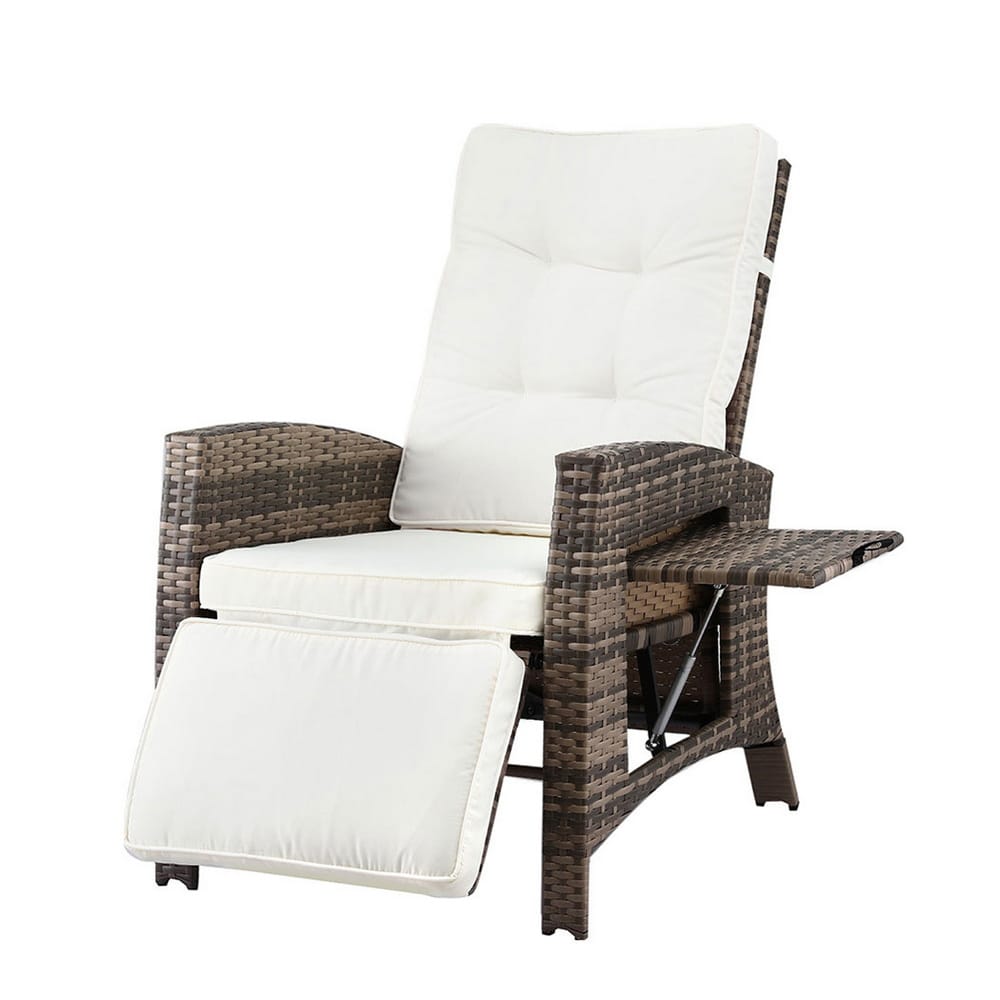 Outdoor Recliner Chair Wicker 140x64x85cm