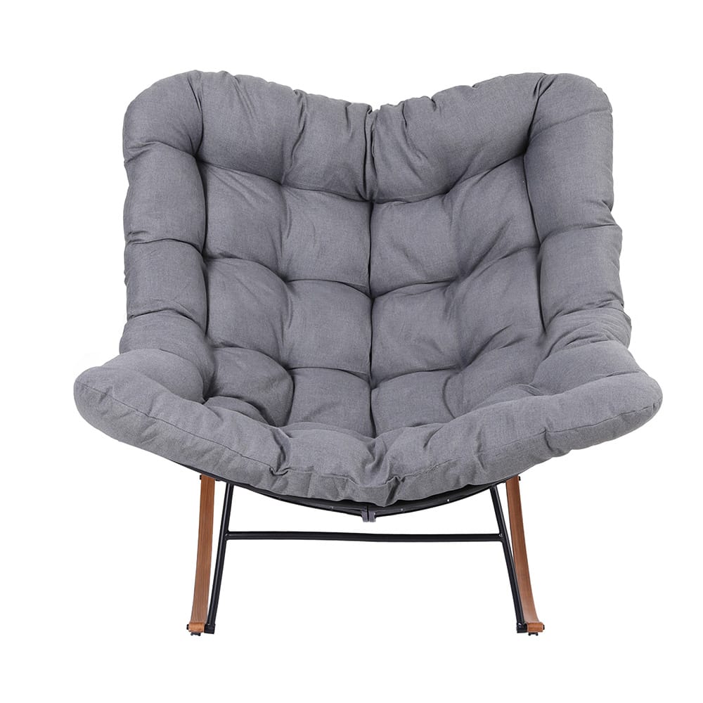 Outdoor Rocking Chair Grey 107x91x98cm