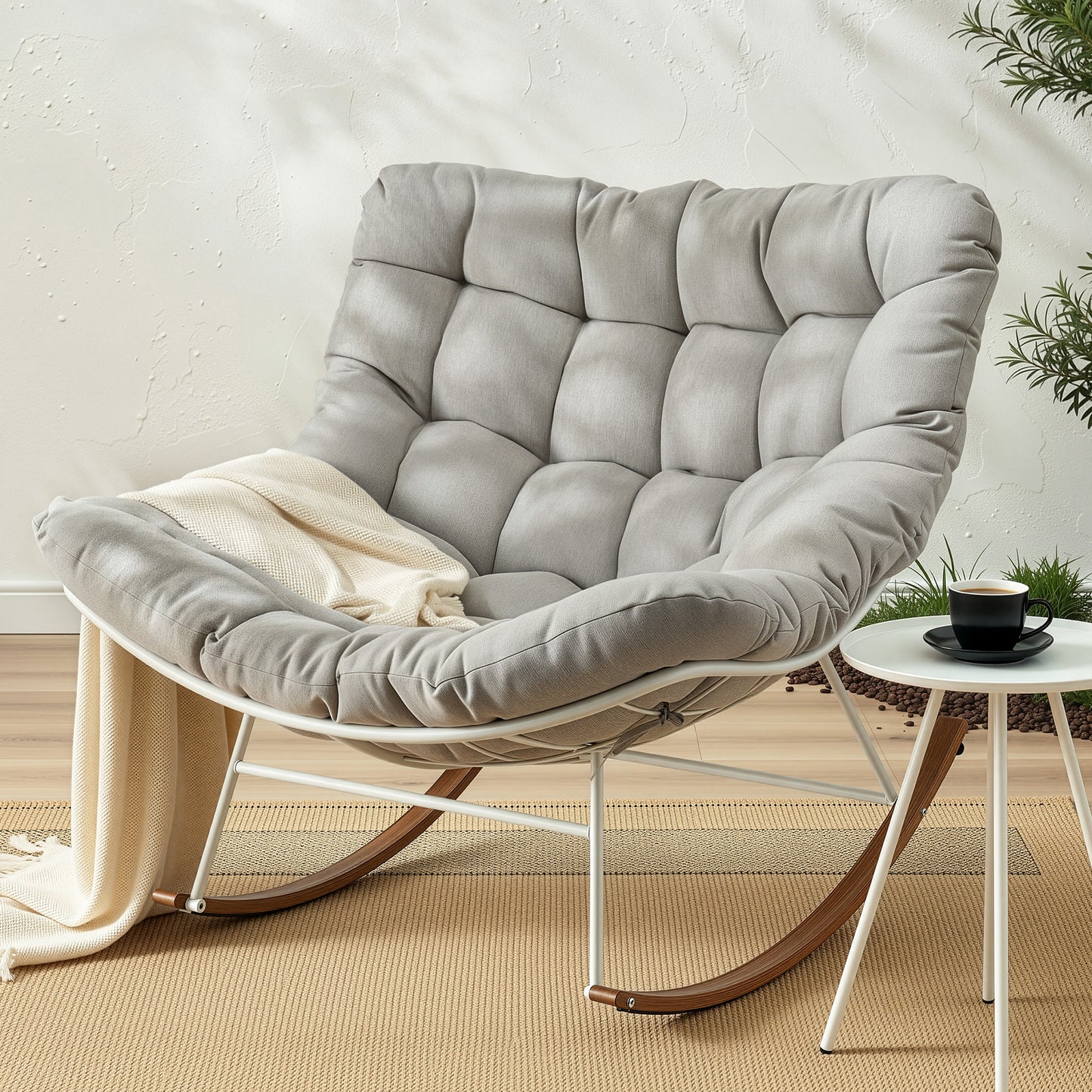 Papasan Rocking Chair Outdoor Patio Lounge | HomeAndLiving