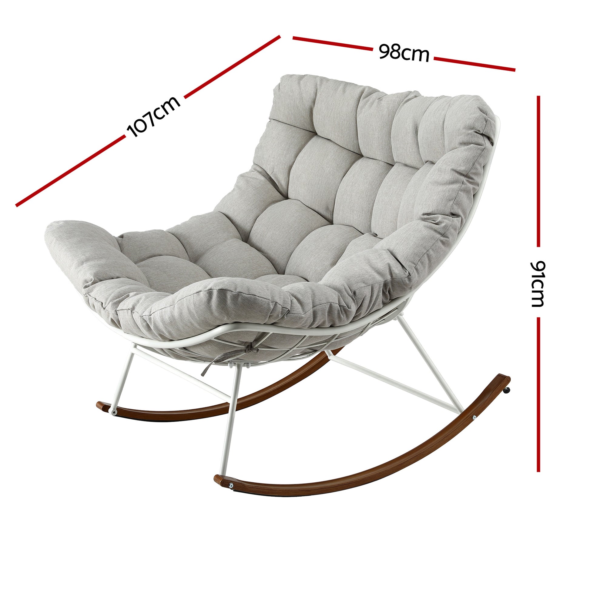 Papasan Rocking Chair Outdoor Patio Lounge | HomeAndLiving