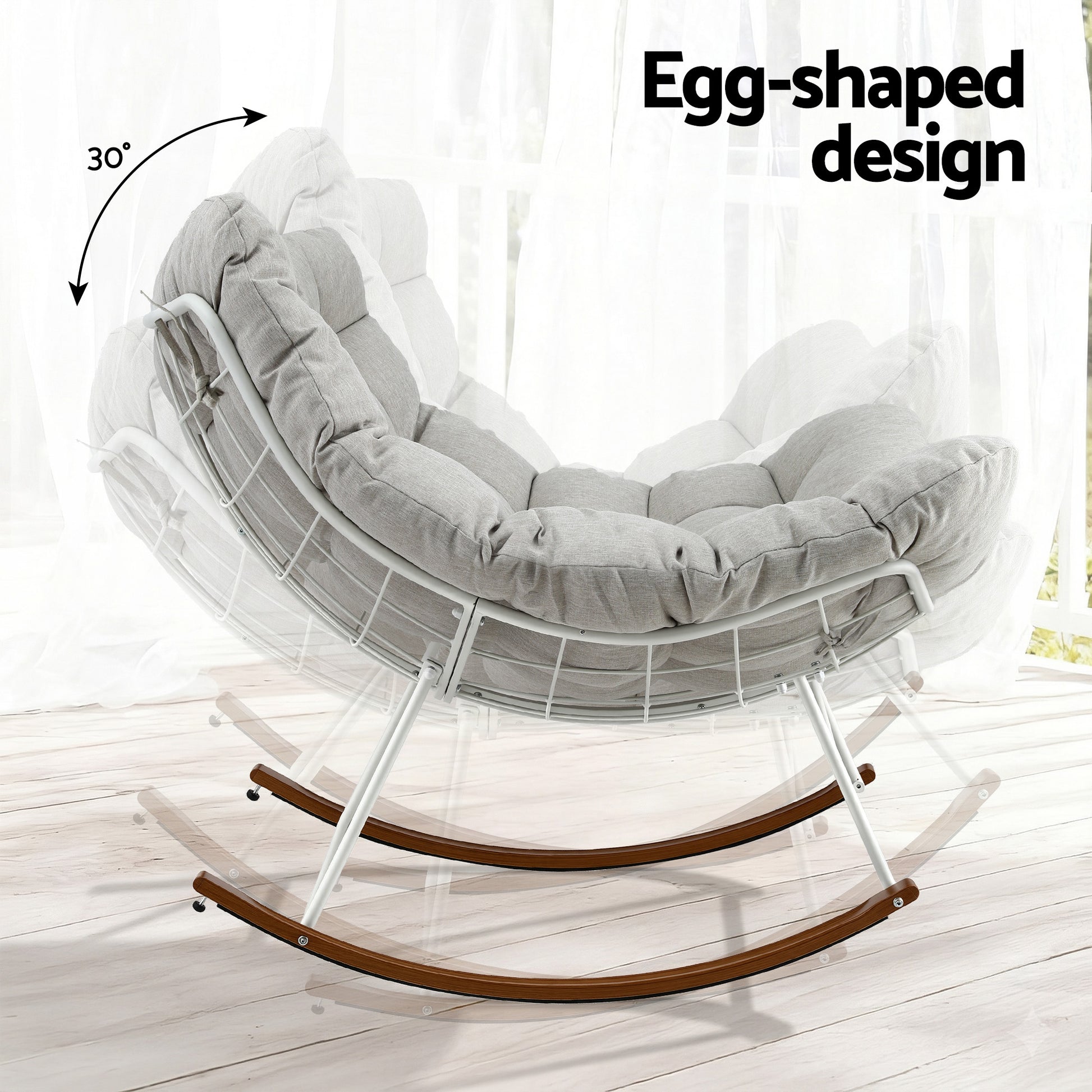Papasan Rocking Chair Outdoor Patio Lounge | HomeAndLiving