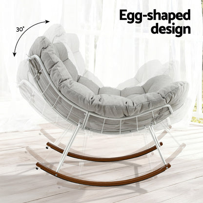 Papasan Rocking Chair Outdoor Patio Lounge | HomeAndLiving