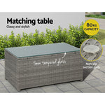 4-Piece Outdoor Sofa Set Wicker Couch Lounge Setting Grey