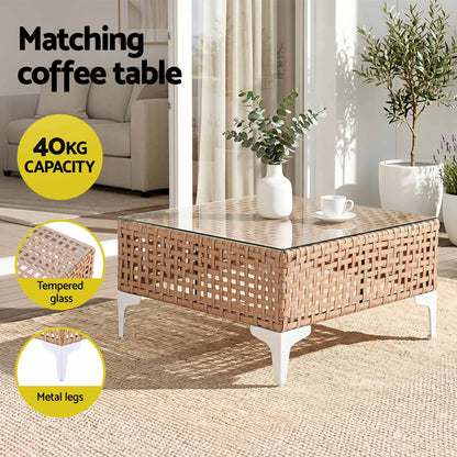 6 Seater Rattan Outdoor Sofa Set 7 Piece | HomeAndLiving - 6