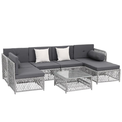 Outdoor Sofa Set Grey 63x60x62cm