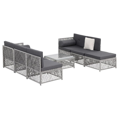 Outdoor Sofa Set Grey 63x60x62cm