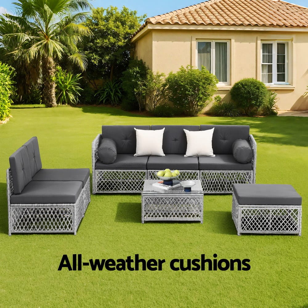 Outdoor Sofa Set Grey 63x60x62cm