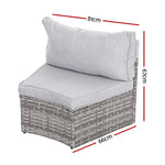Outdoor Rattan Sofa Set 2 Piece Patio Chairs | HomeAndLiving